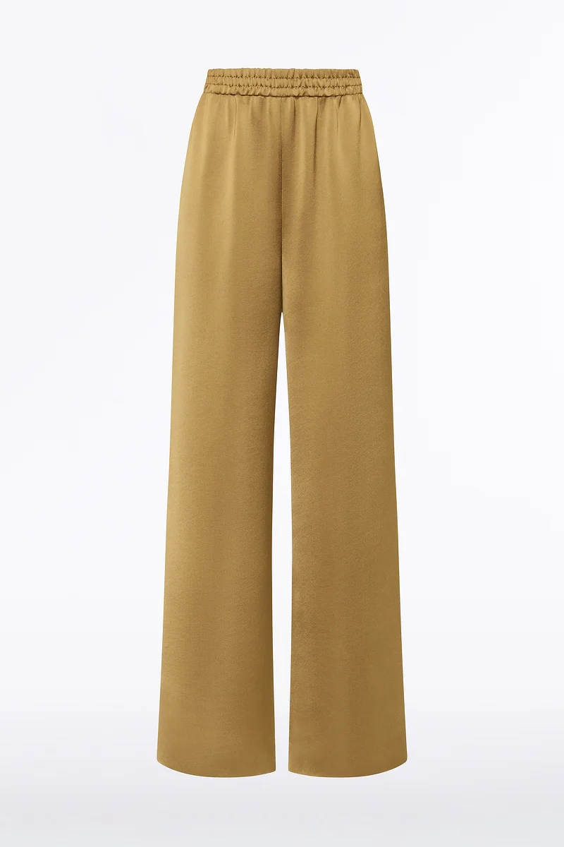 OLD GOLD LUSTRE SATIN ELASTIC PANT - Image 4