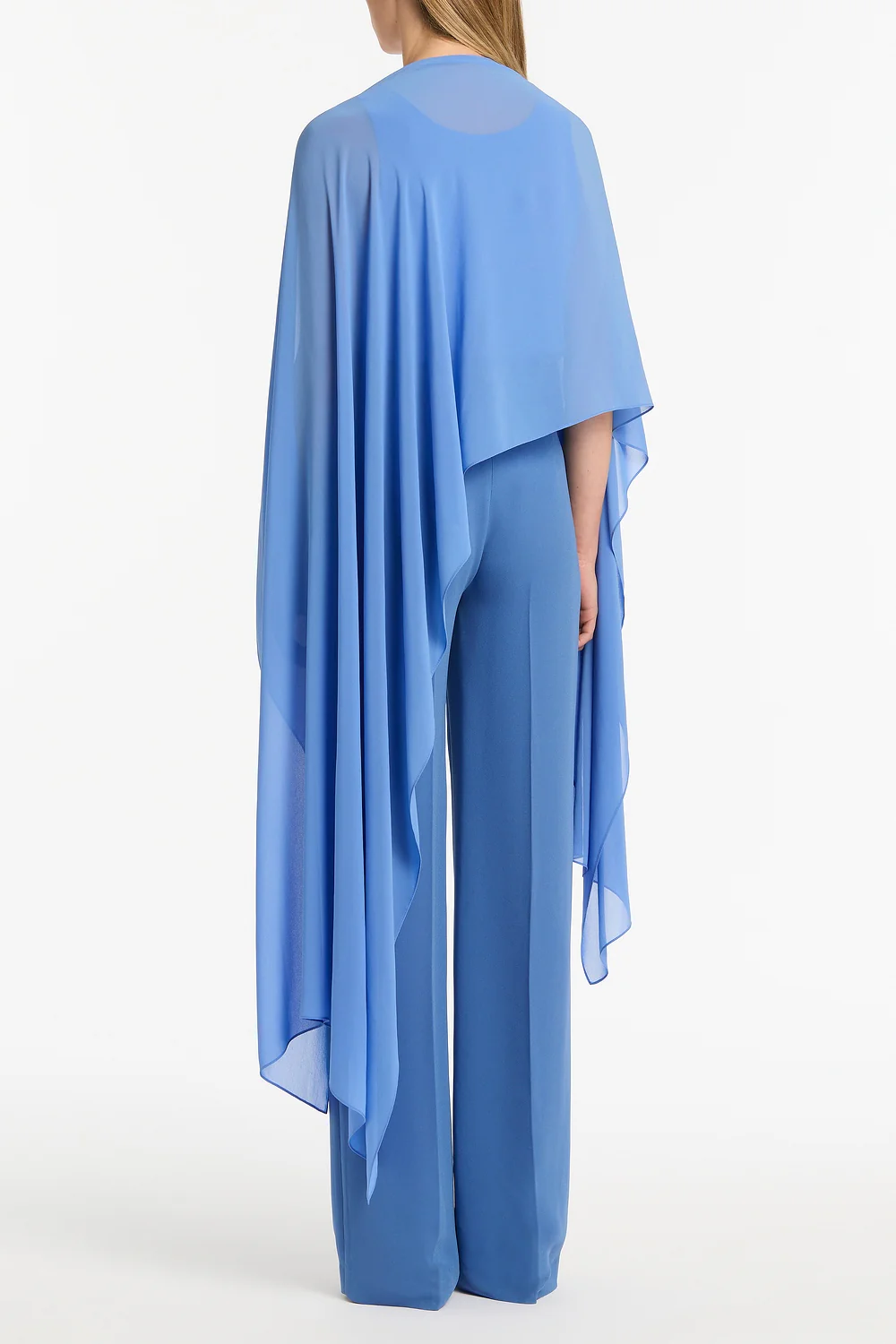 PACIFIC BLUE GEORGETTE CASCATA WRAP - Image 3