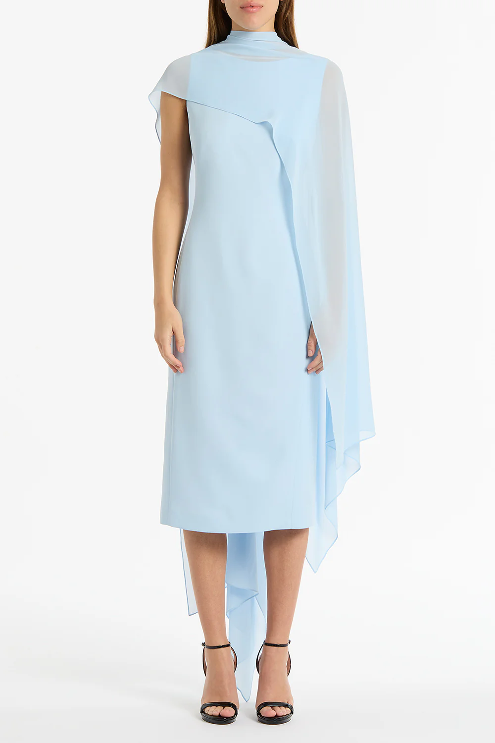PALE BLUE GEORGETTE CASCATA WRAP