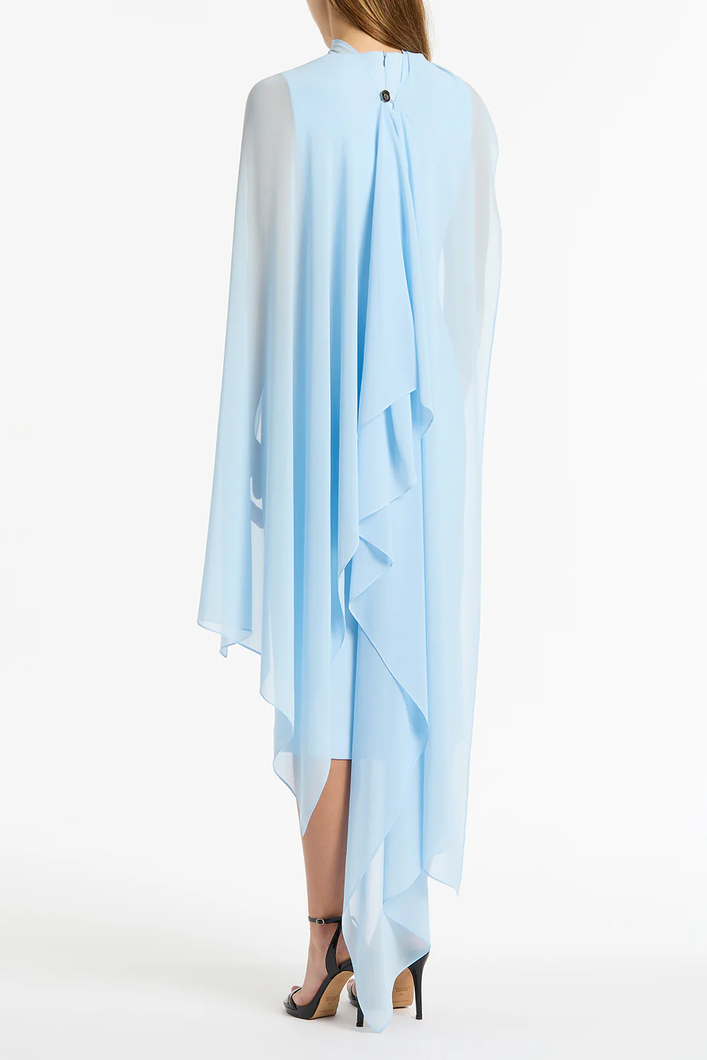 PALE BLUE GEORGETTE CASCATA WRAP - Image 2