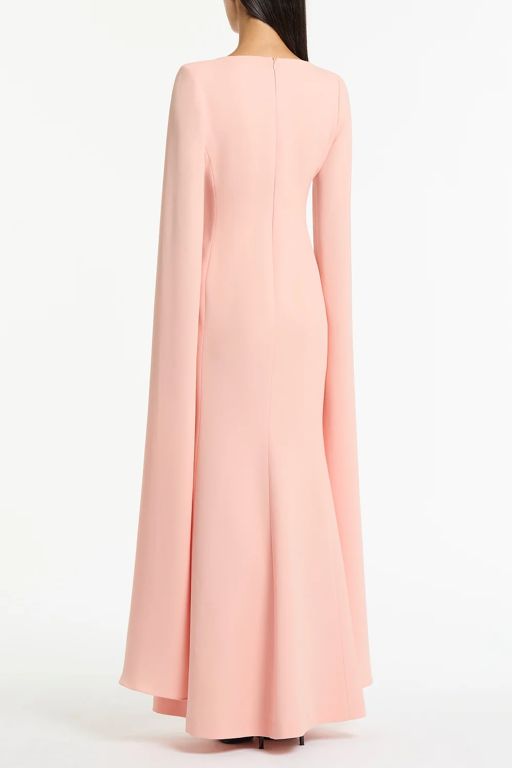 PALE ROSE CREPE CELEBRATION SLEEVE GOWN - Image 3