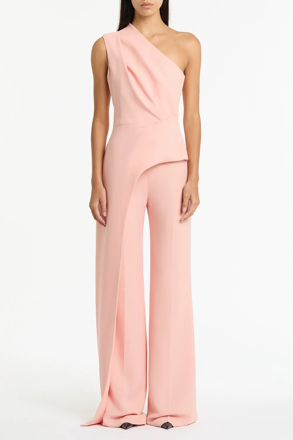 PALE ROSE CREPE CLASSIC FLARED PANT