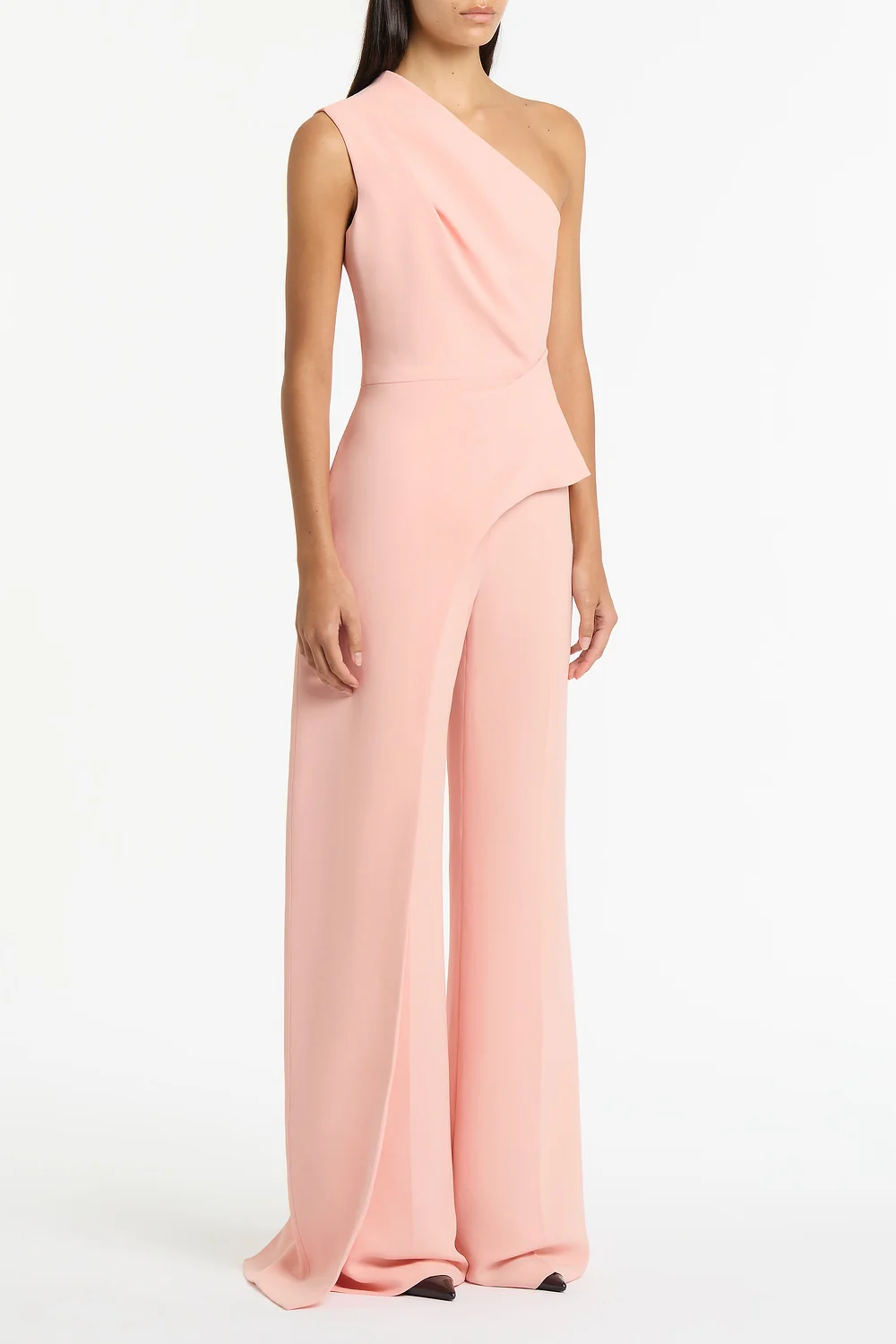 PALE ROSE CREPE CLASSIC FLARED PANT - Image 2