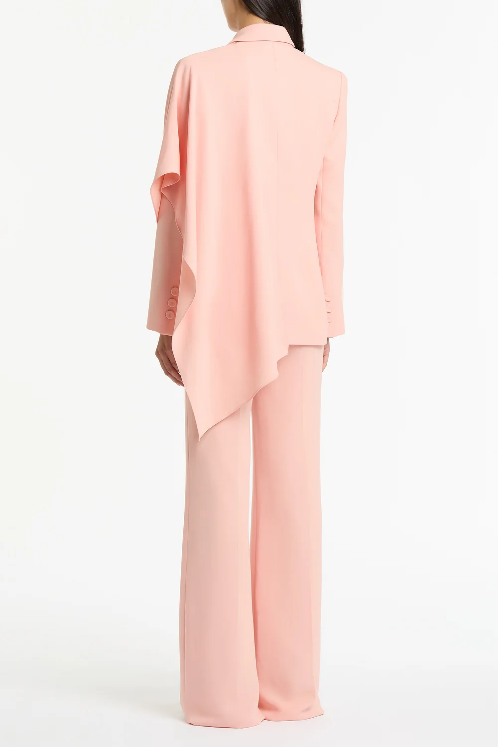 PALE ROSE CREPE SCARF JACKET - Image 3