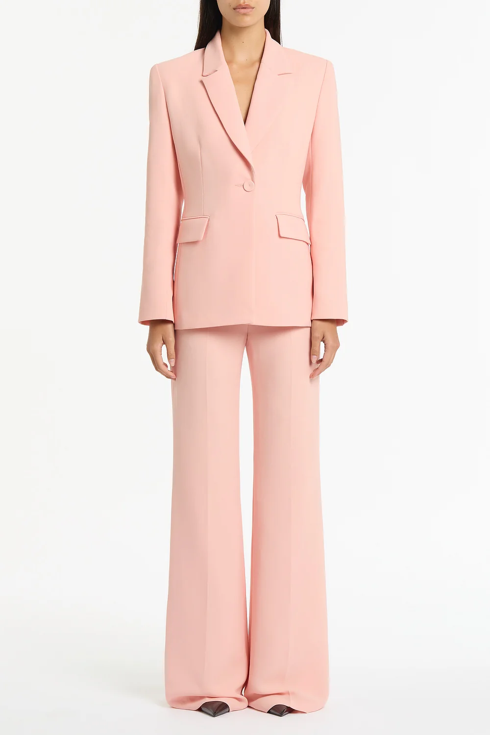 PALE ROSE CREPE SCARF JACKET - Image 4