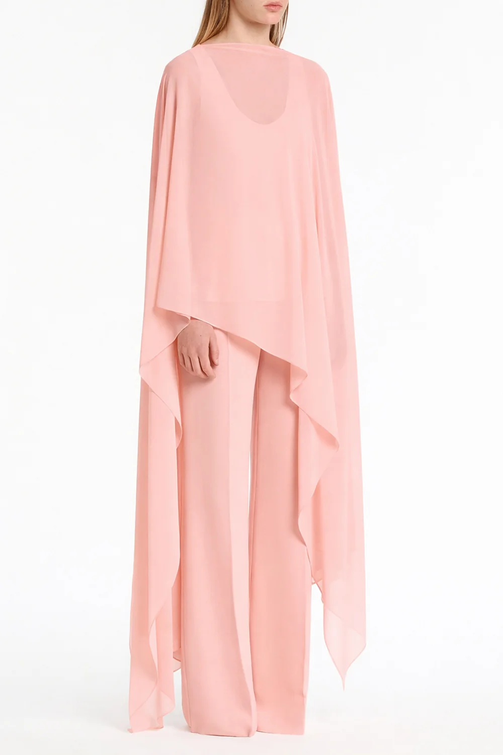 PALE ROSE GEORGETTE CASCATA WRAP - Image 2