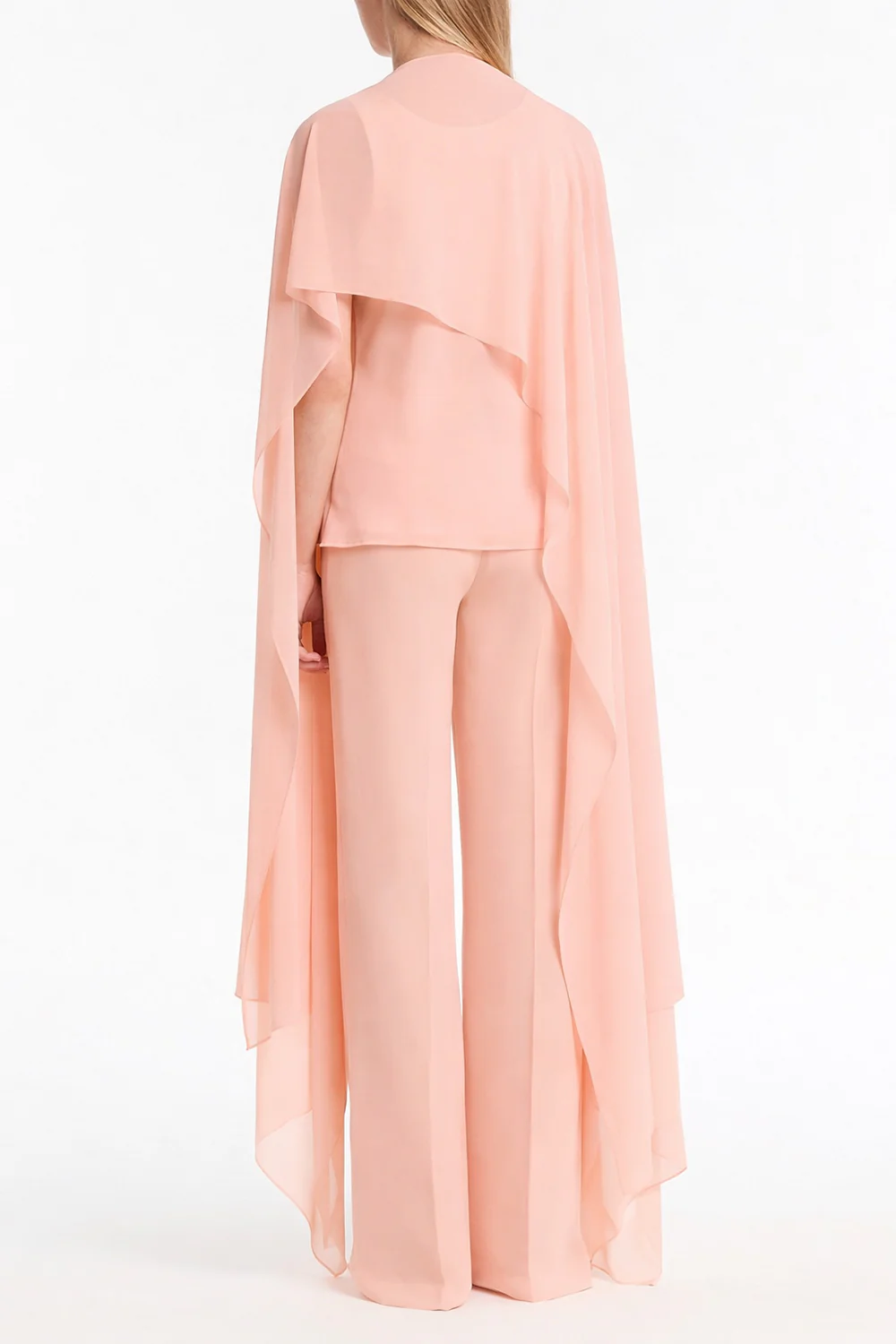 PALE ROSE GEORGETTE CASCATA WRAP - Image 3