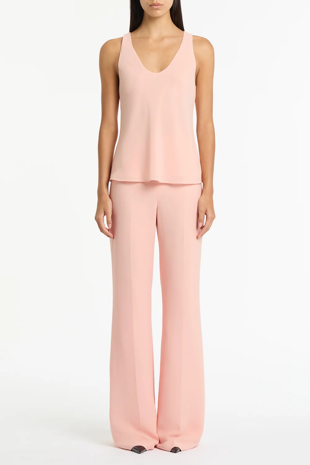 PALE ROSE GEORGETTE SCOOP CAMI