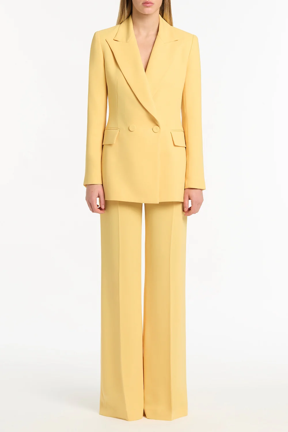 POLLEN CREPE DOUBLE BREASTED RELAXED BLAZER