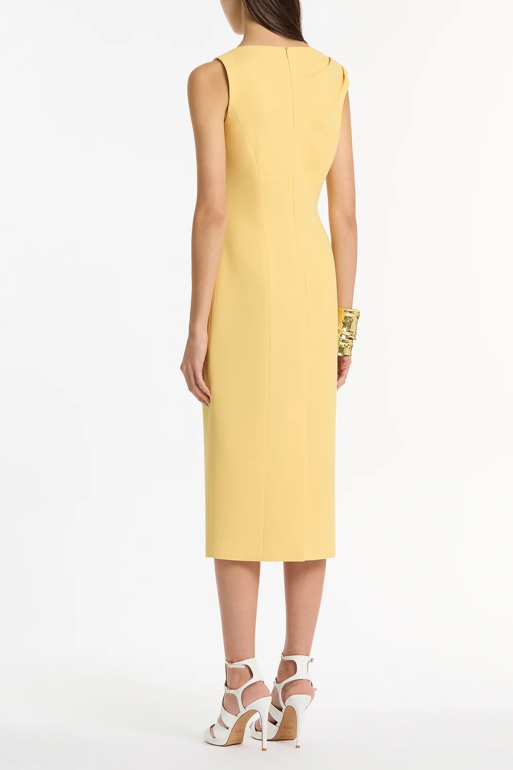 POLLEN CREPE LEAF MIDI DRESS - Image 3