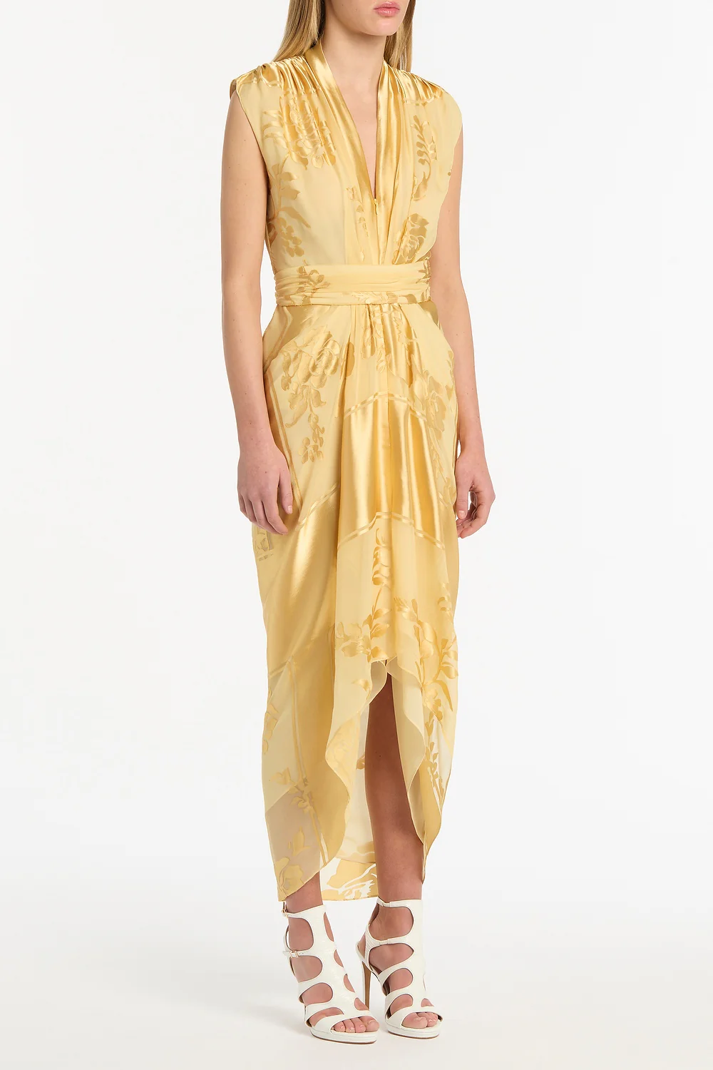 POLLEN DEVORE SLEEVELESS WATERFALL DRESS - Image 2