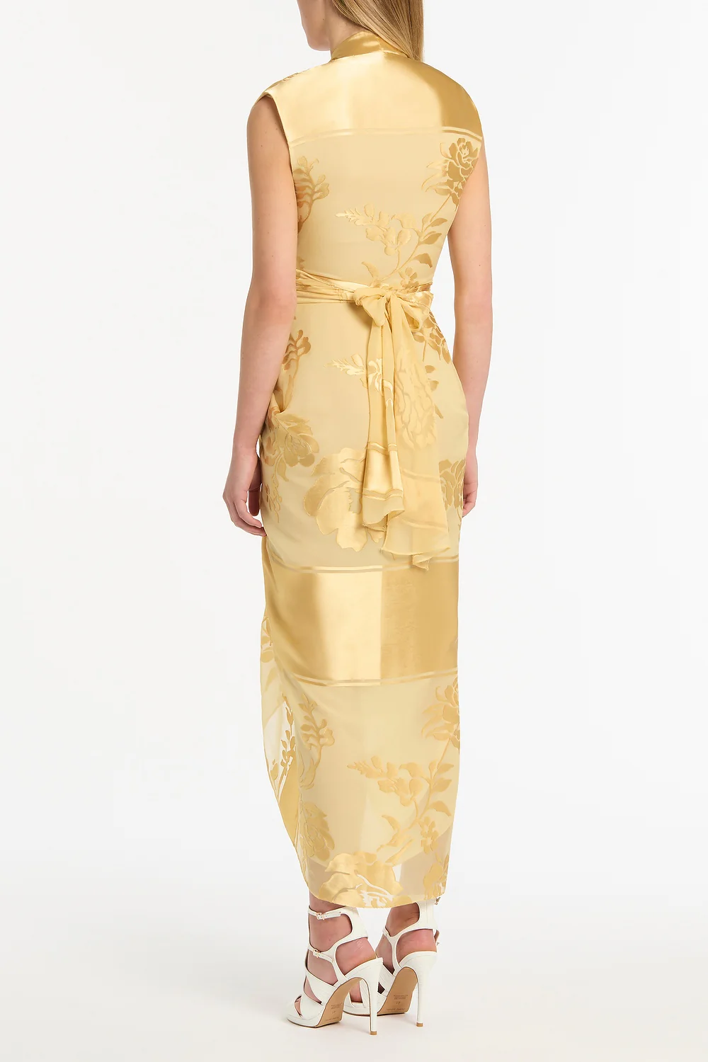 POLLEN DEVORE SLEEVELESS WATERFALL DRESS - Image 3
