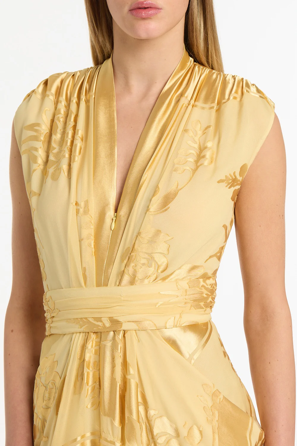 POLLEN DEVORE SLEEVELESS WATERFALL DRESS - Image 4