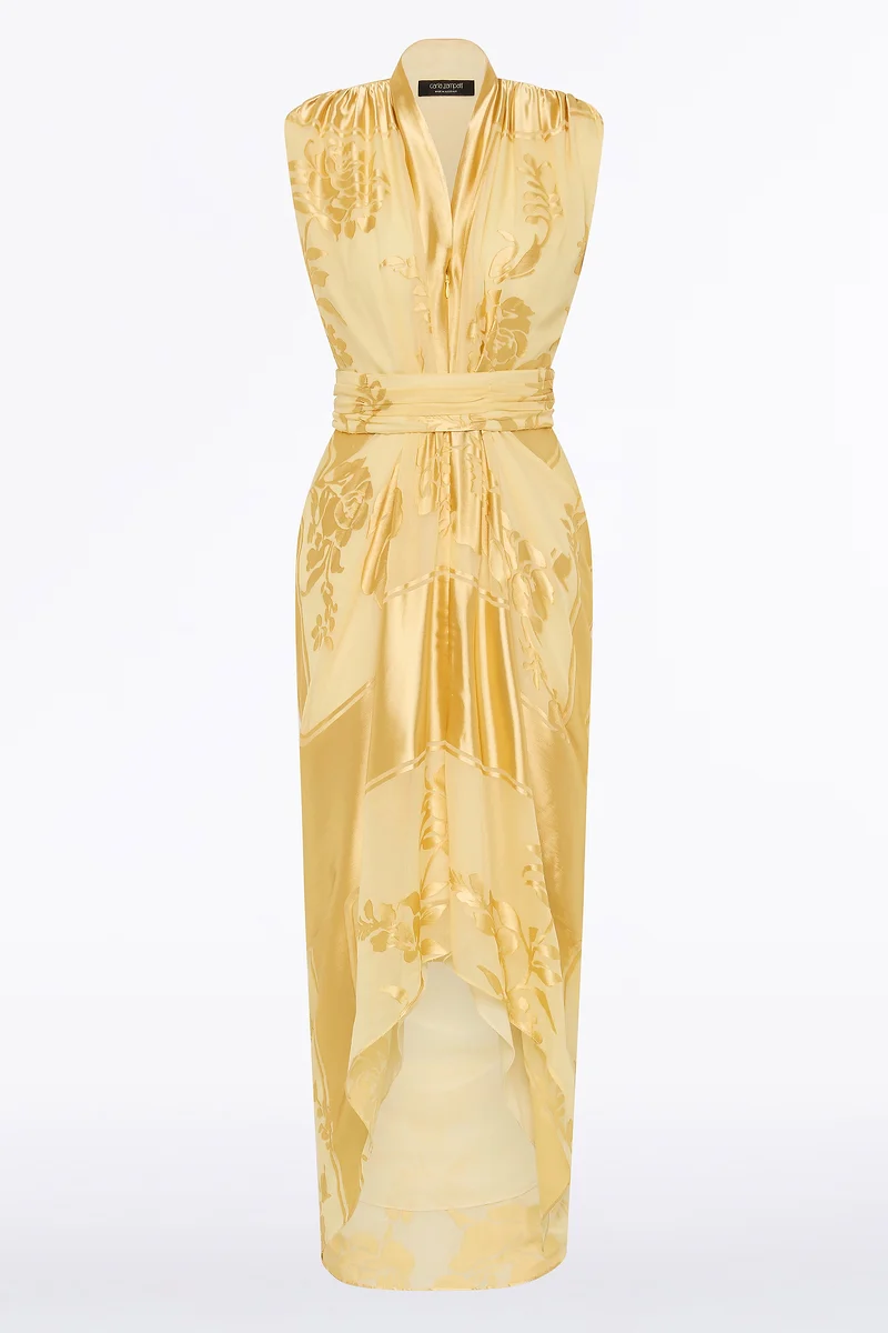 POLLEN DEVORE SLEEVELESS WATERFALL DRESS - Image 5
