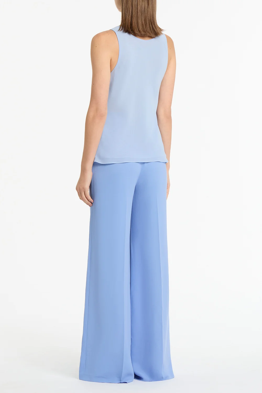 POWDER BLUE GEORGETTE SCOOP CAMI - Image 3