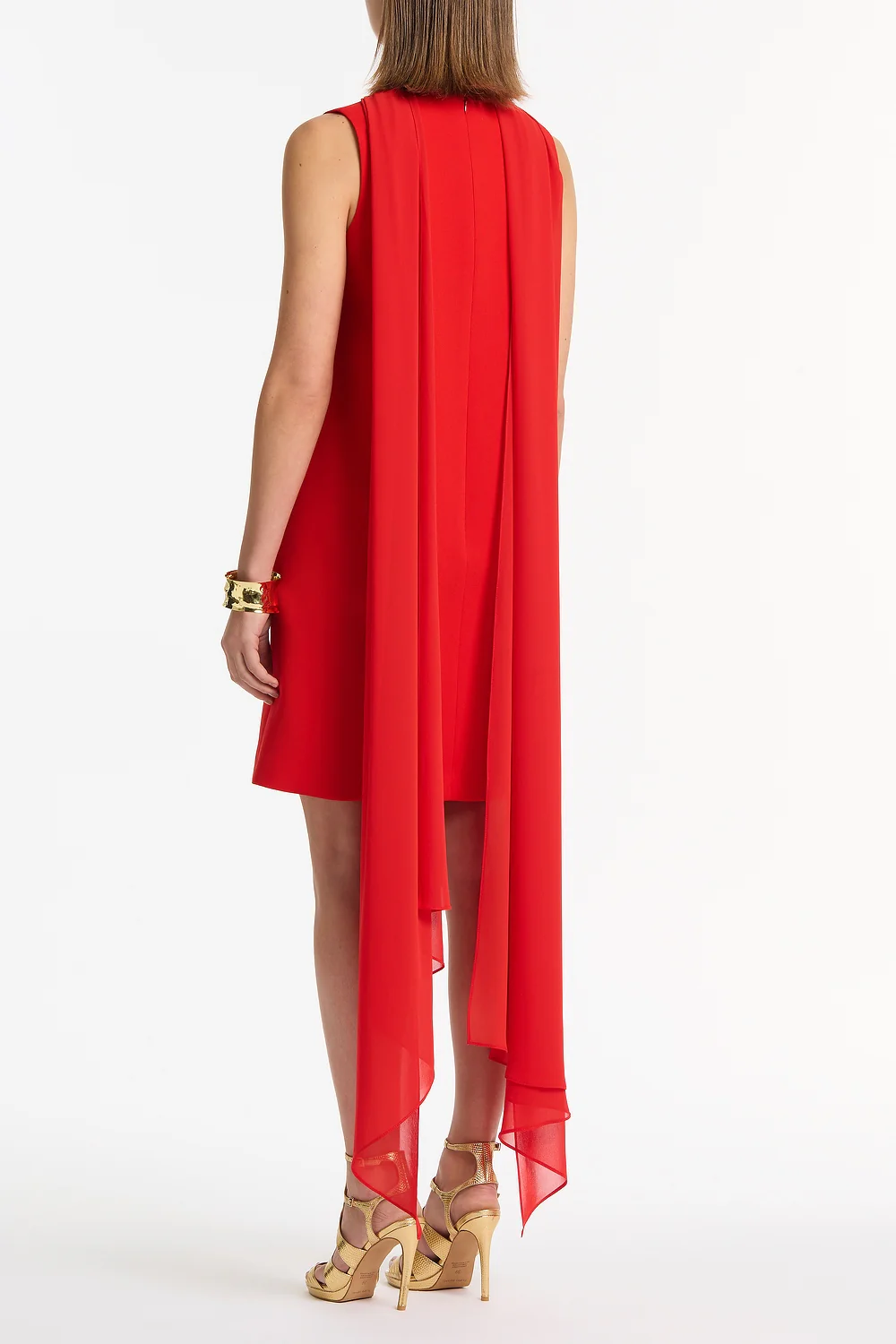 RED GEORGETTE SCARF - Image 3