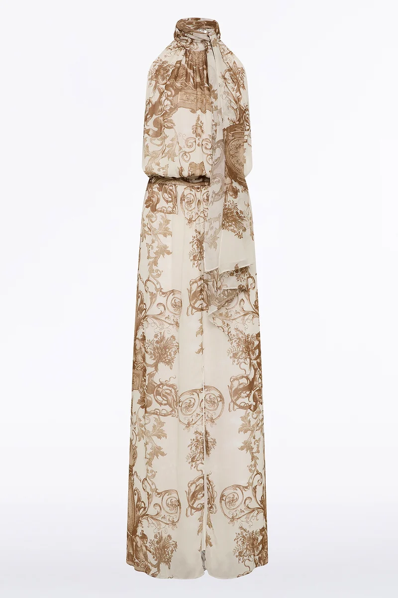 RENAISSANCE GEORGETTE HALTER DRESS - Image 6
