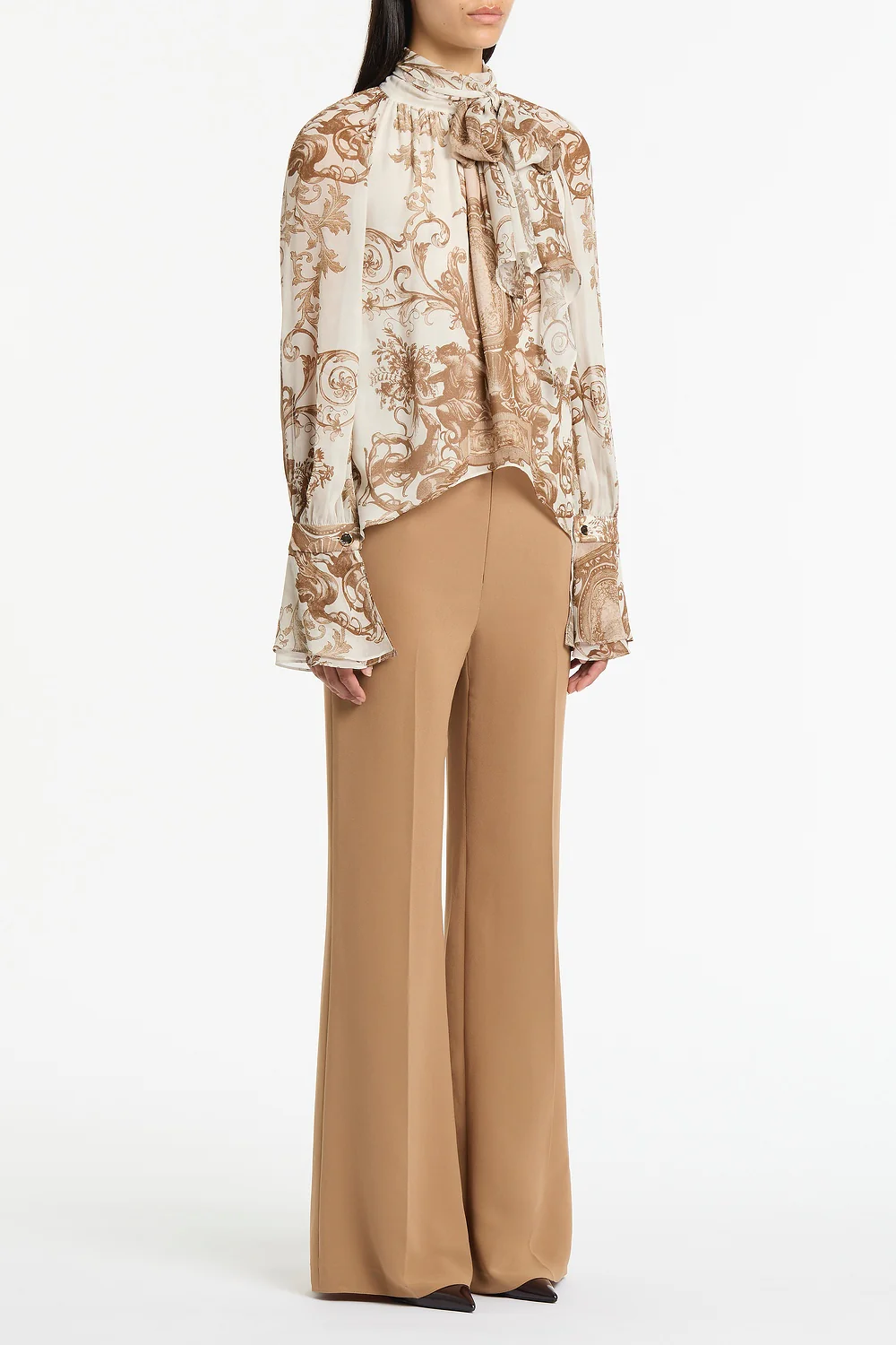 RENAISSANCE GEORGETTE HIGH LOW BLOUSE - Image 2