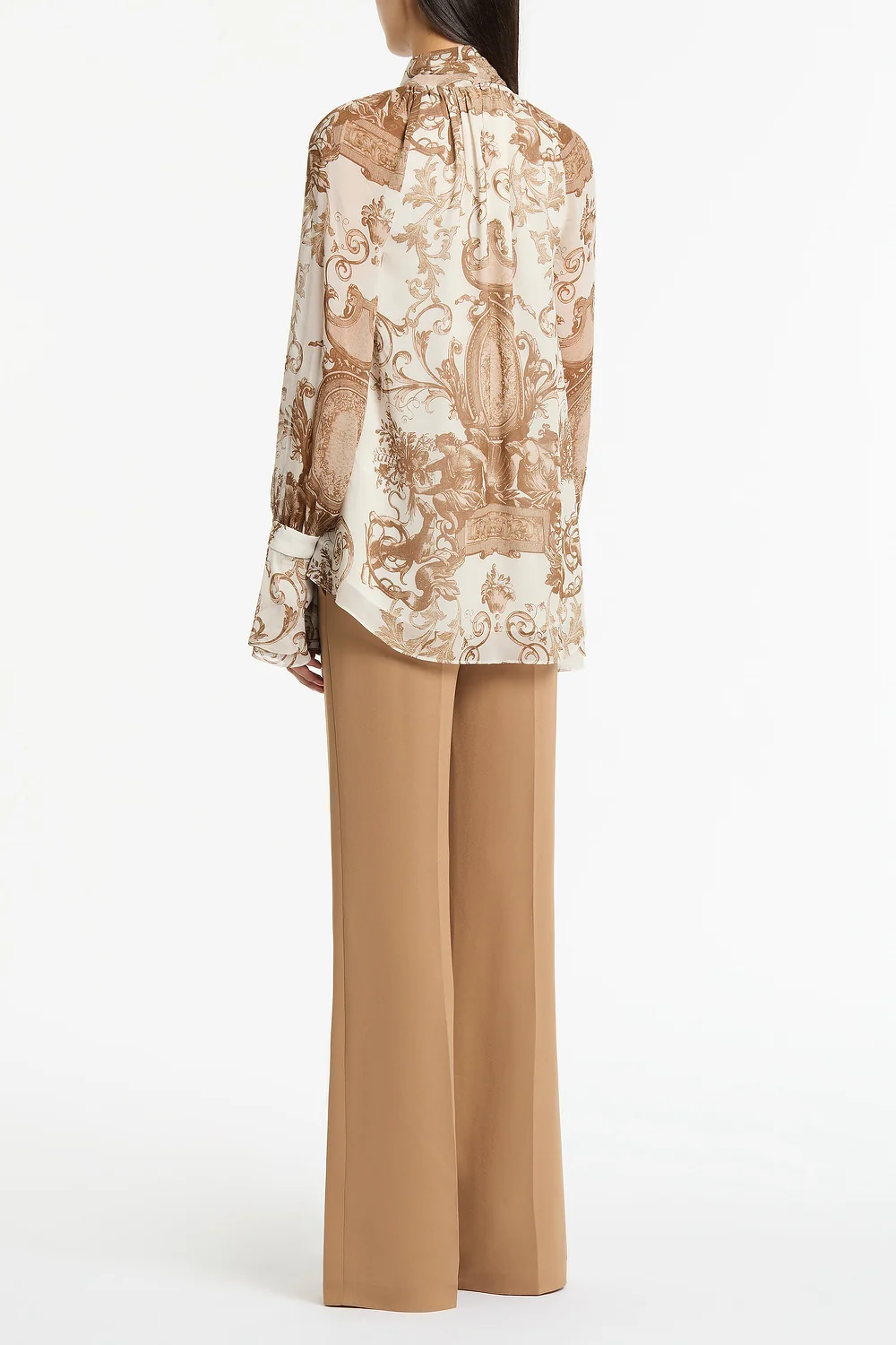 RENAISSANCE GEORGETTE HIGH LOW BLOUSE - Image 3