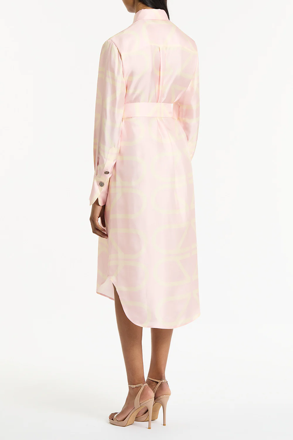 ROSA GRID SILK TWILL RELAXED SHIRT DRESS - Image 2
