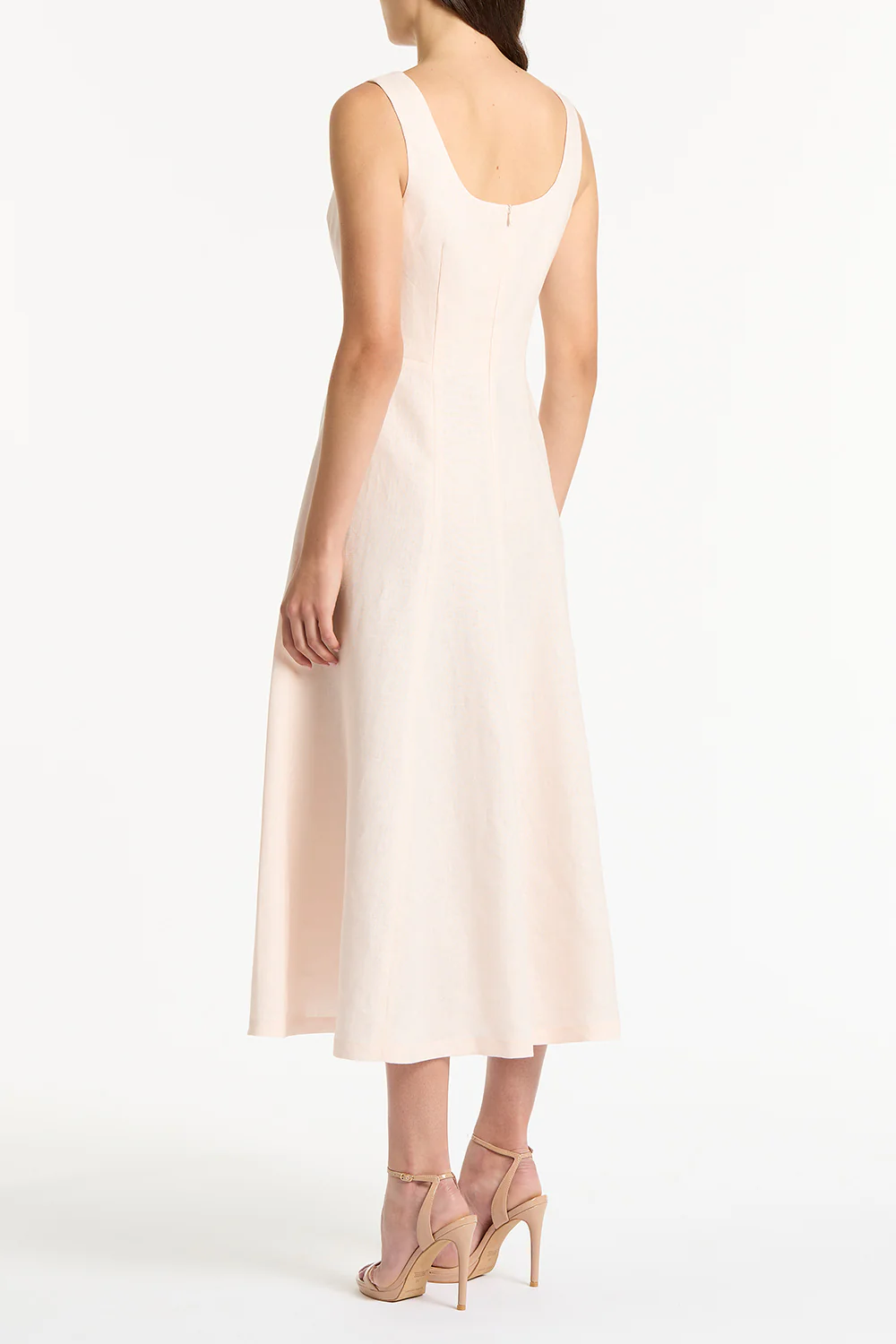 ROSA LINEN SQUARE NECK MIDI DRESS - Image 2