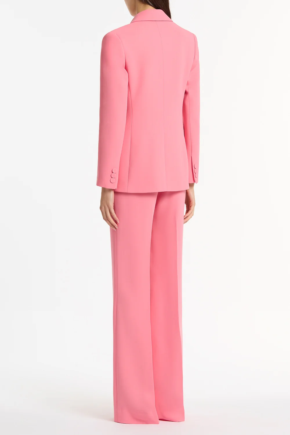 ROSE PINK CREPE CLASSIC FLARED PANT - Image 3