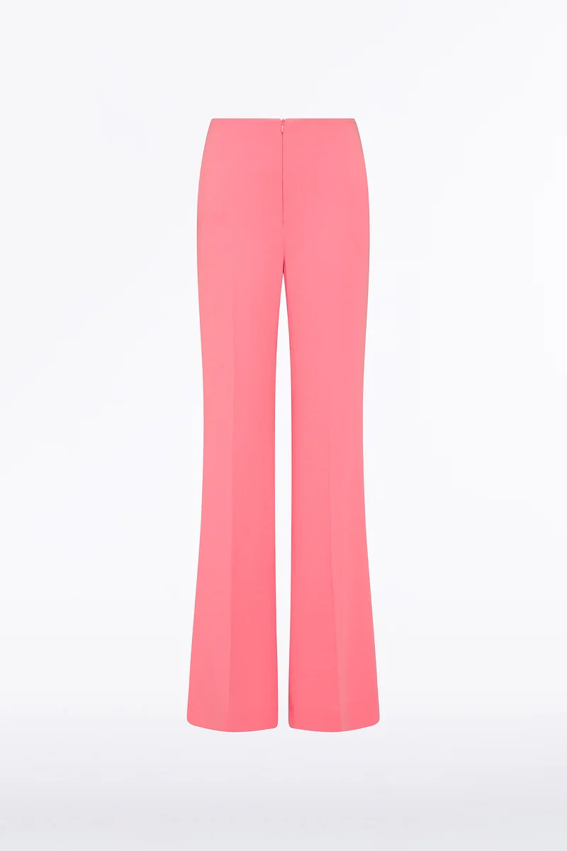 ROSE PINK CREPE CLASSIC FLARED PANT - Image 5