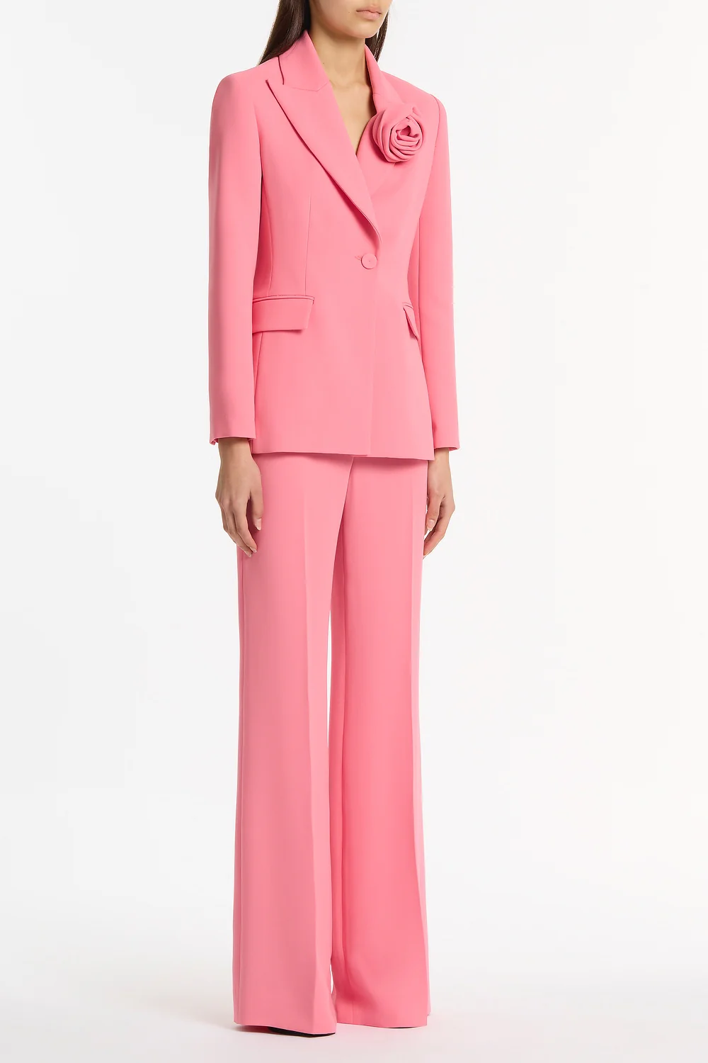 ROSE PINK CREPE ROSE BLAZER - Image 2