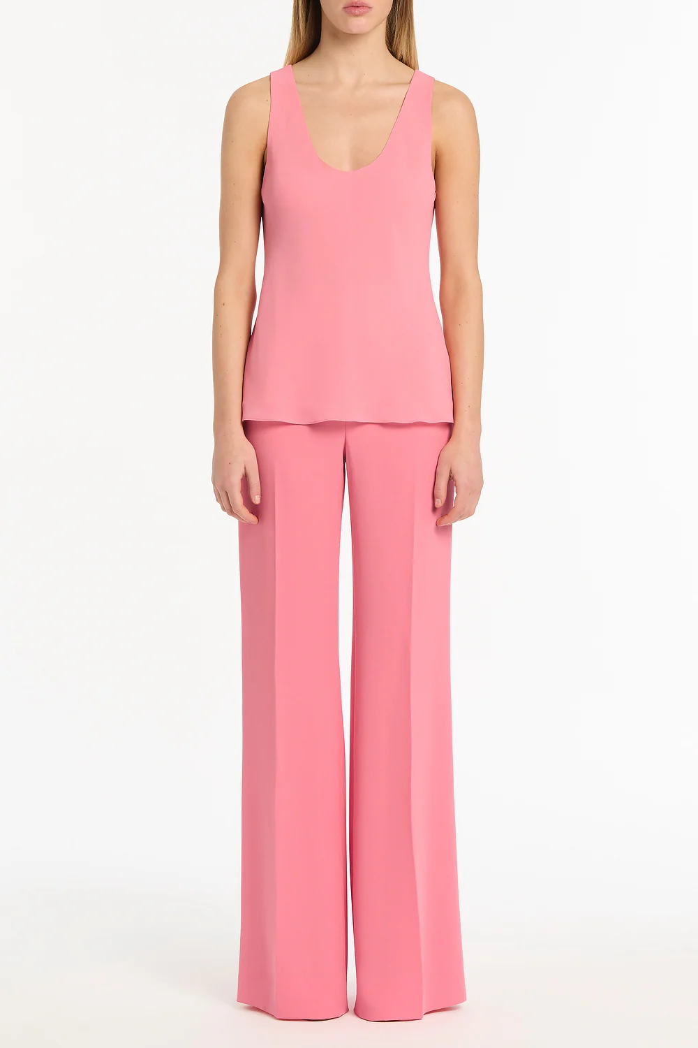 ROSE PINK GEORGETTE SCOOP NECK CAMI