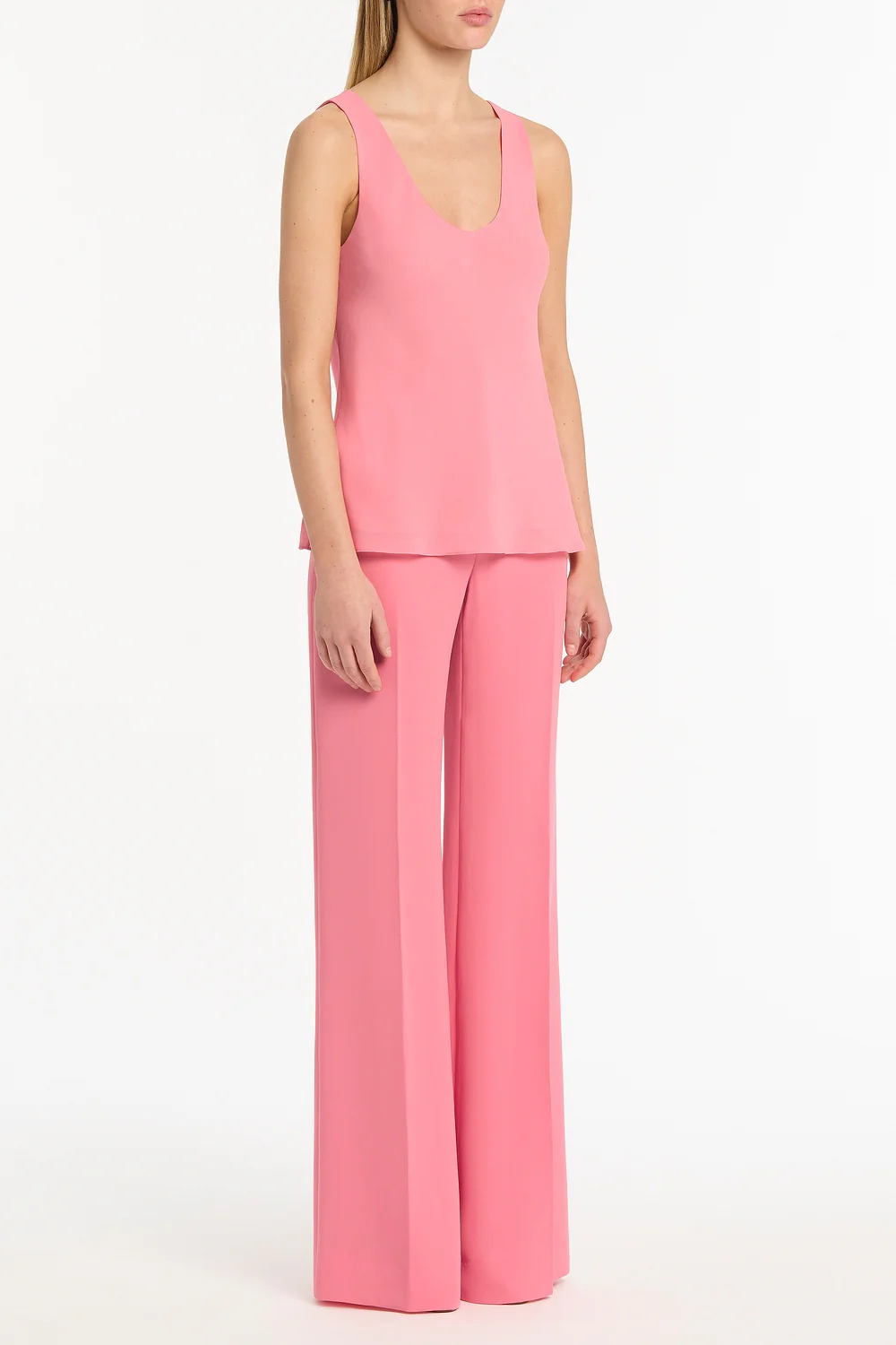 ROSE PINK GEORGETTE SCOOP NECK CAMI - Image 2