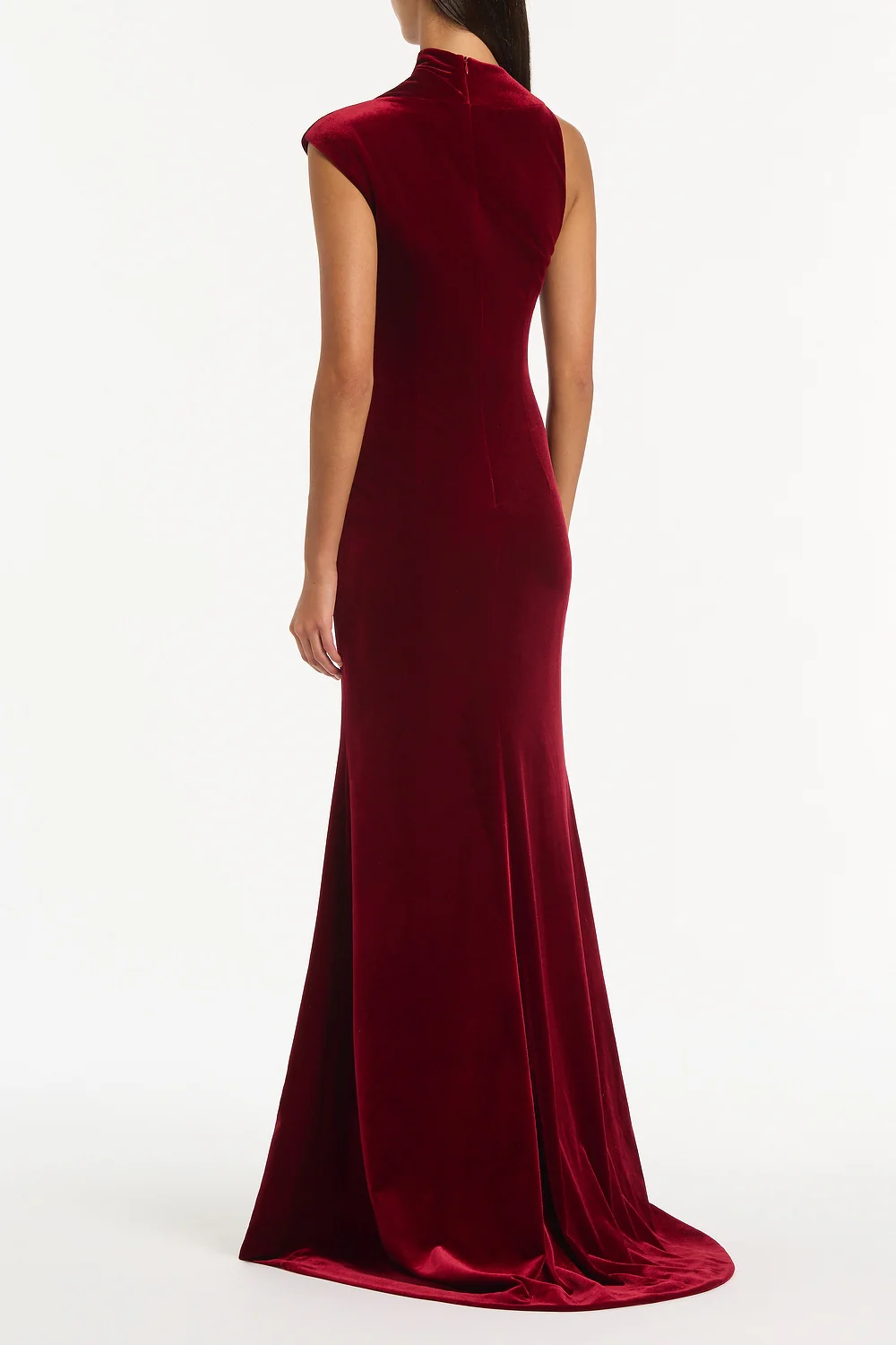 ROUGE VELVET BUTTON GOWN - Image 2