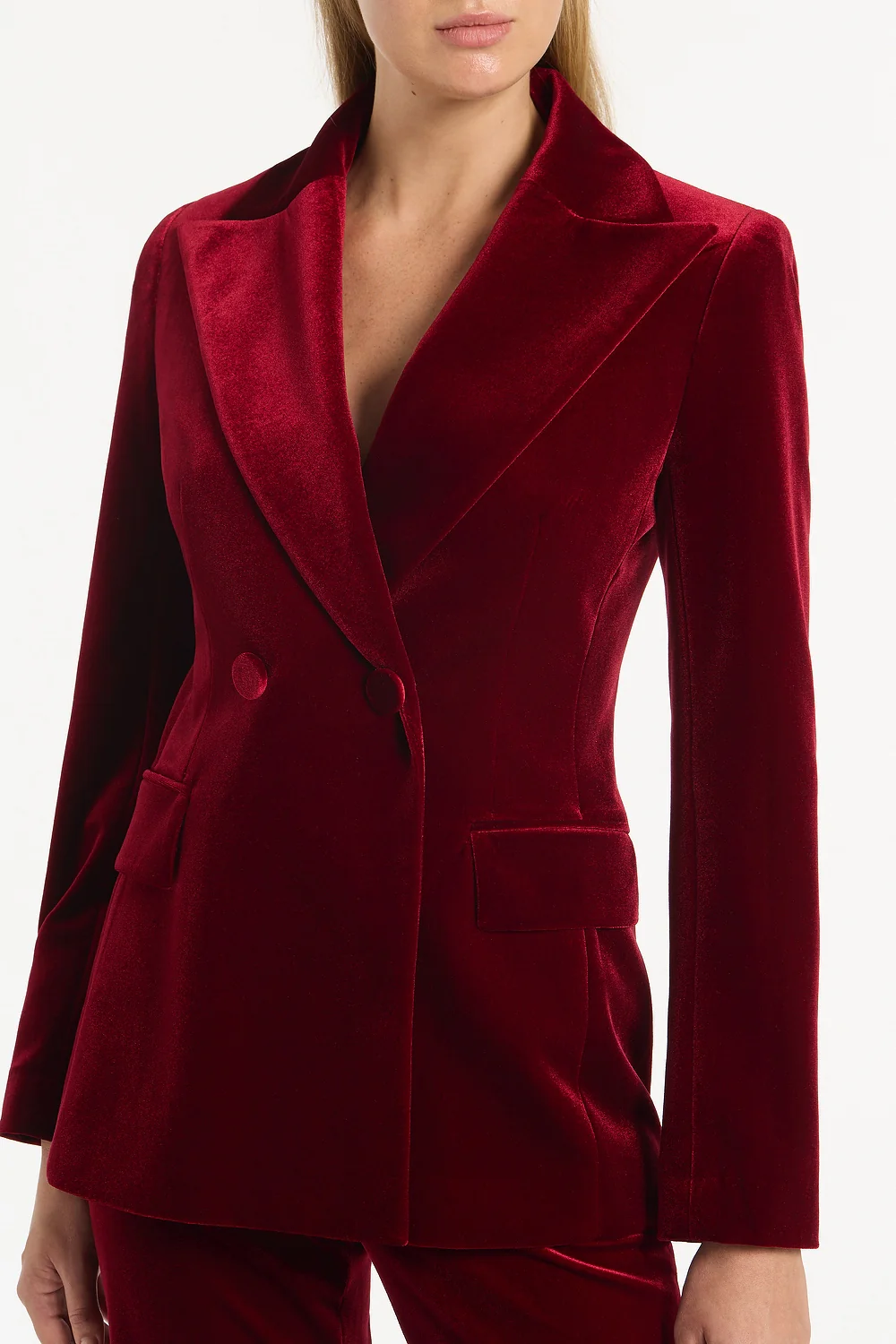 ROUGE VELVET TUXEDO JACKET - Image 4