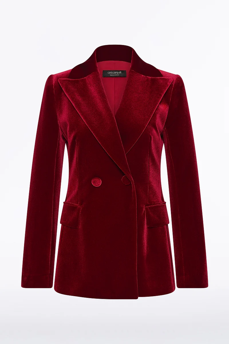 ROUGE VELVET TUXEDO JACKET - Image 5