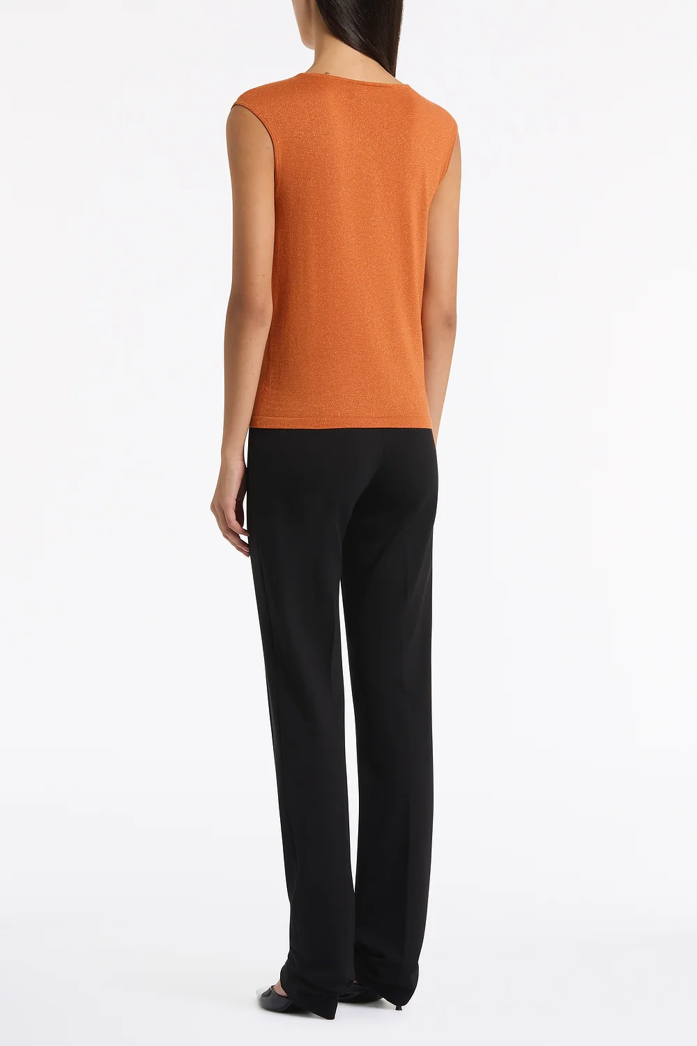 RUSSET METALLIC MERINO KNIT TOP - Image 3