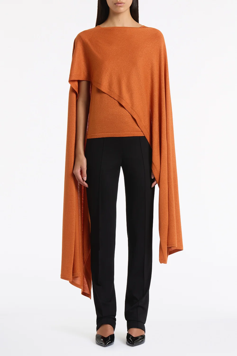 RUSSET METALLIC MERINO KNIT TOP - Image 4