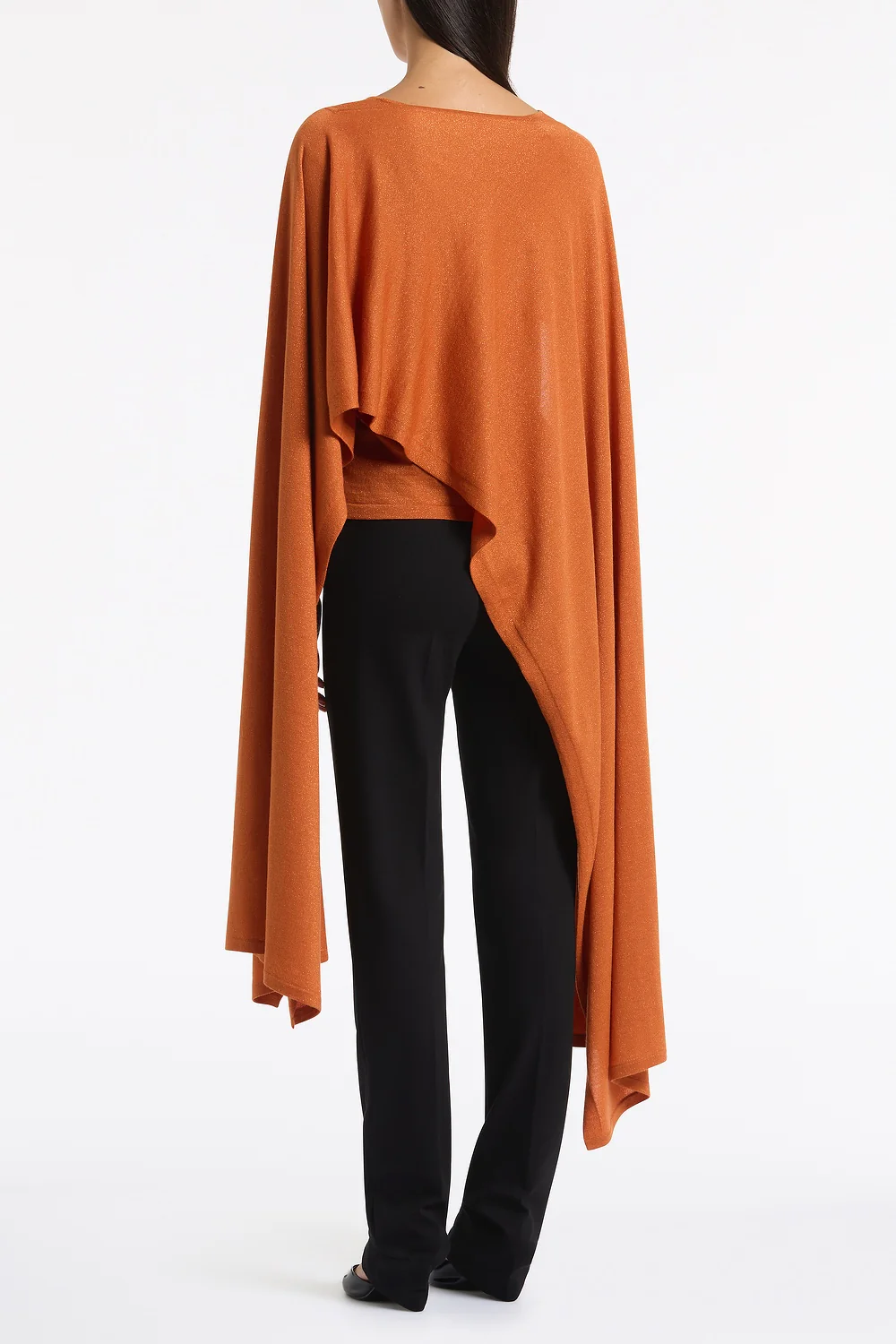 RUSSET METALLIC MERINO KNIT WRAP - Image 3