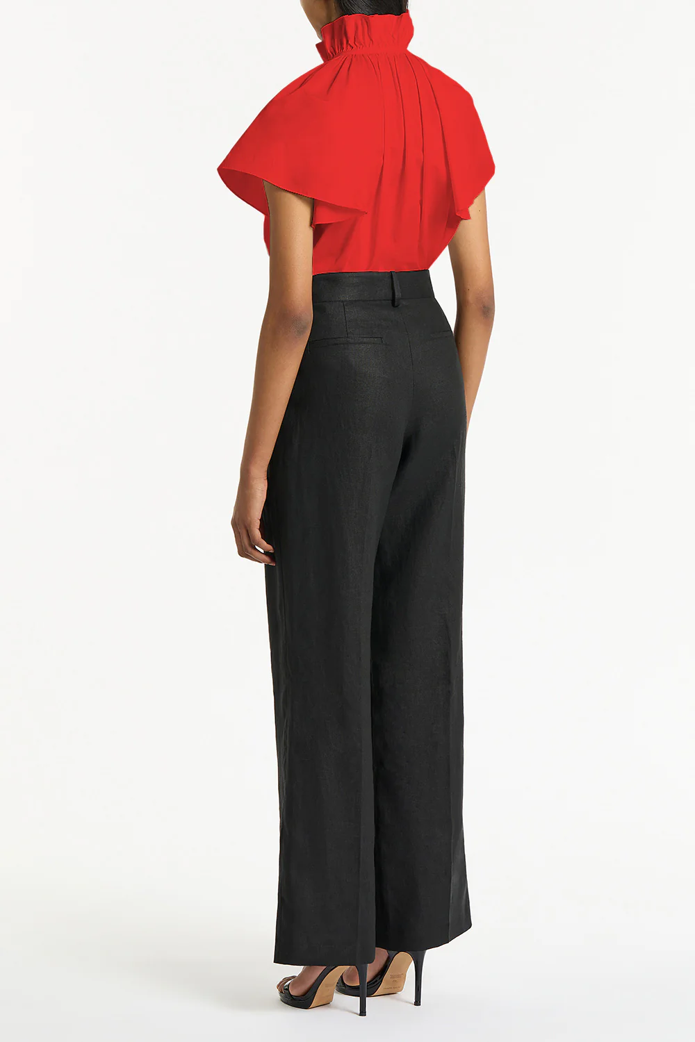 SCARLATTO TAFFETA RUFFLE BLOUSE - Image 2
