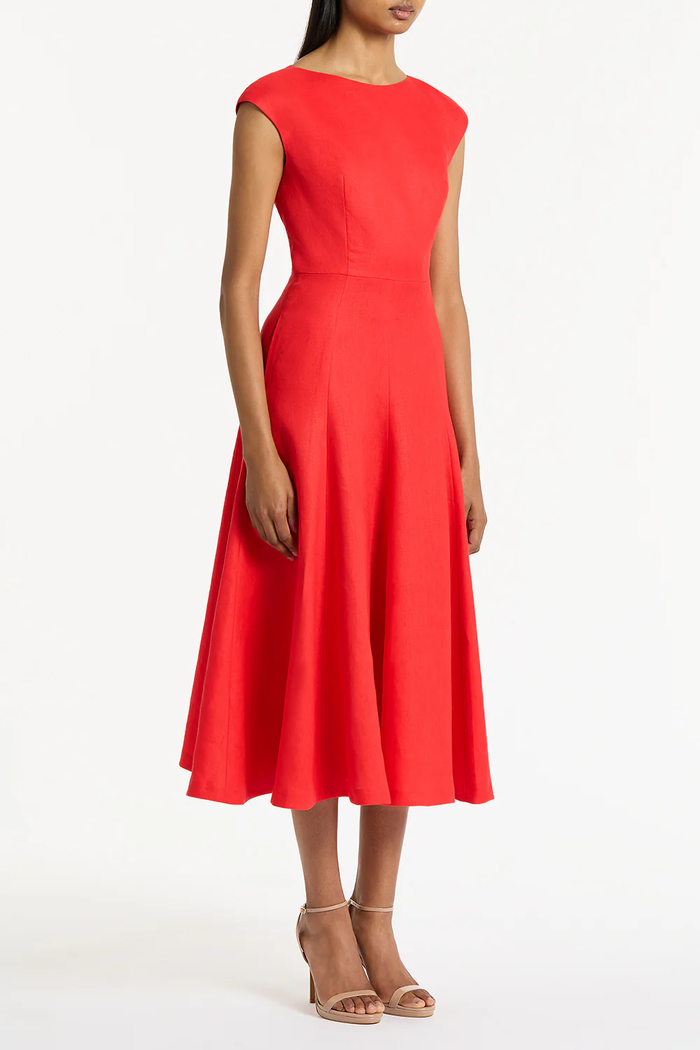 SCARLATTO LINEN A-LINE DRESS - Image 3