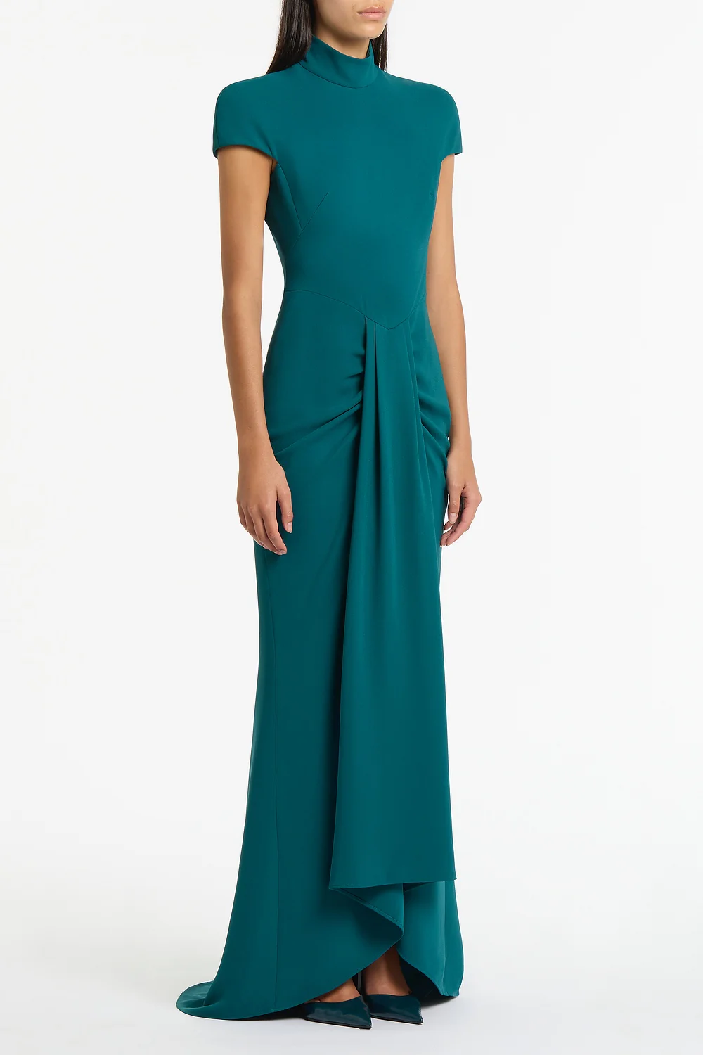 SERPENTINE CREPE CAP SLEEVE GOWN - Image 2