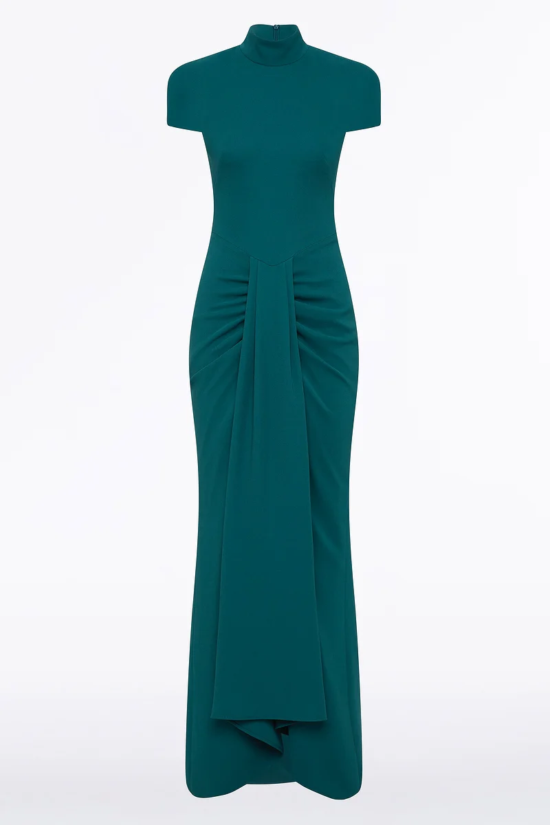 SERPENTINE CREPE CAP SLEEVE GOWN - Image 5