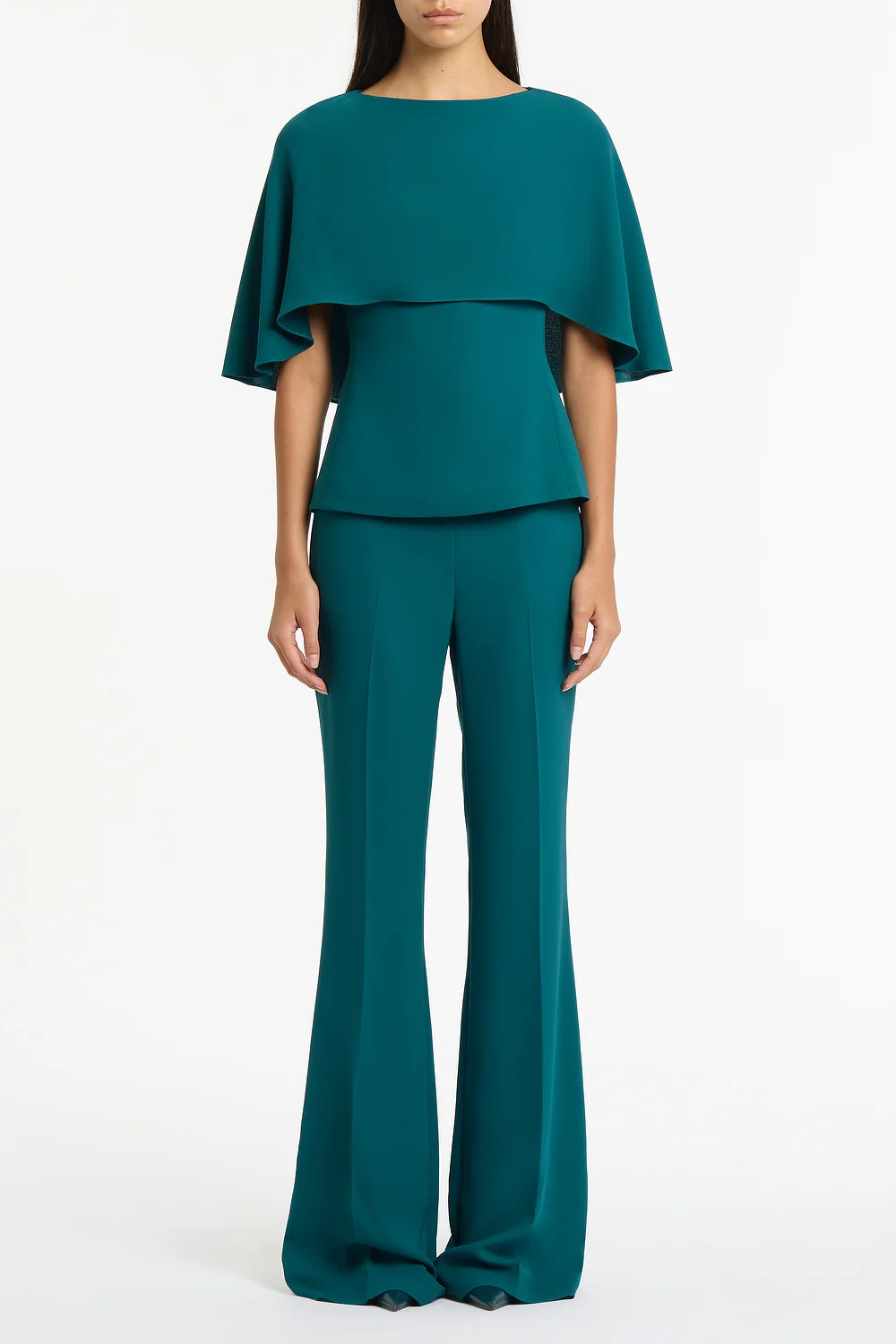 SERPENTINE CREPE CAPE TOP