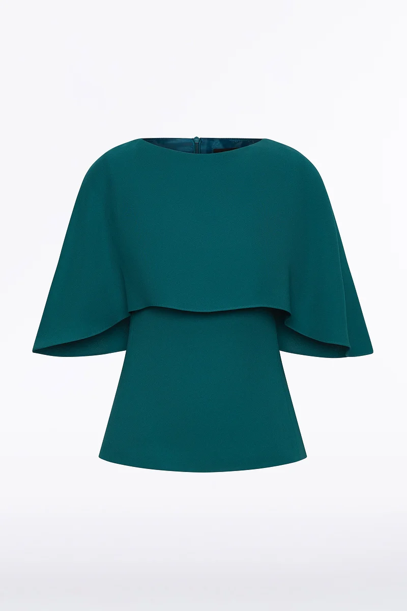 SERPENTINE CREPE CAPE TOP - Image 4