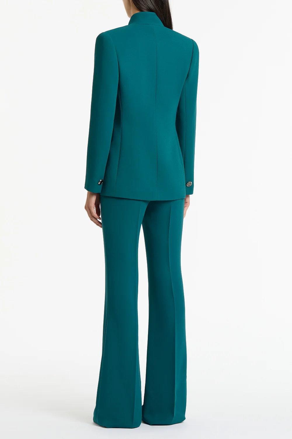 SERPENTINE CREPE LONG LINE SINGLE BREASTED JACKET - Image 3