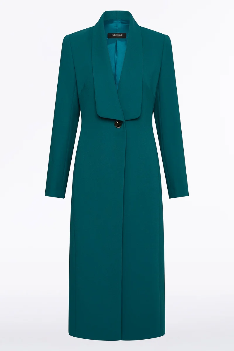 SERPENTINE CREPE SHAWL COLLAR COAT - Image 7