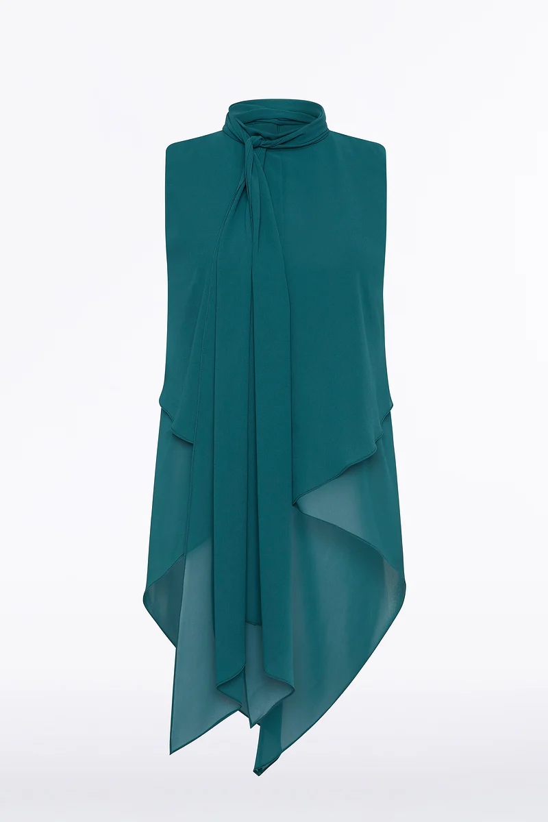 SERPENTINE GEORGETTE TIE TOP - Image 5