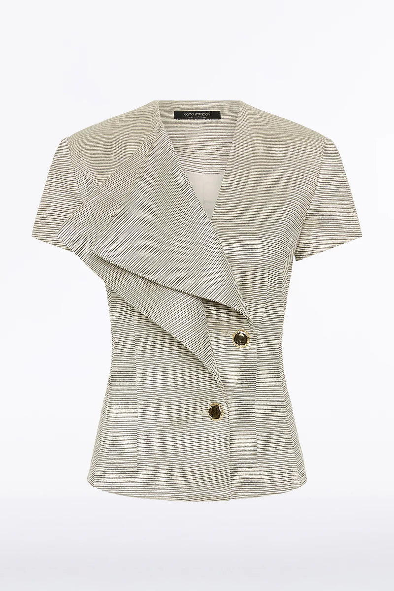STRIPED GOLD DOUBLE-BREASTED VEST - Image 6