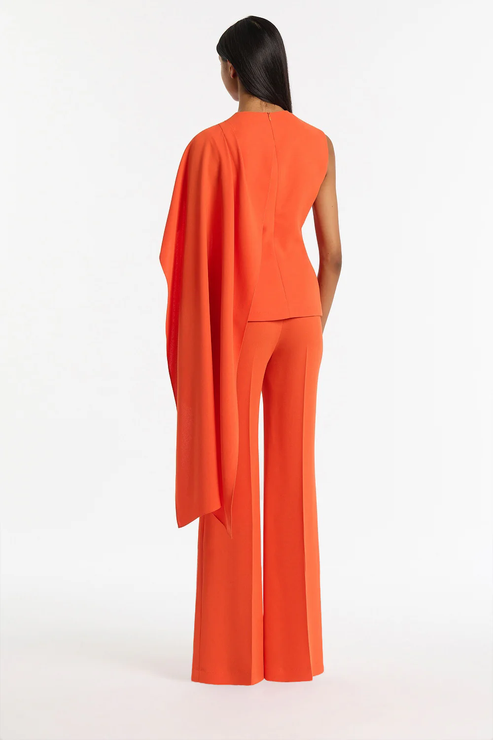 TANGERINE CREPE CASCADE TOP - Image 2