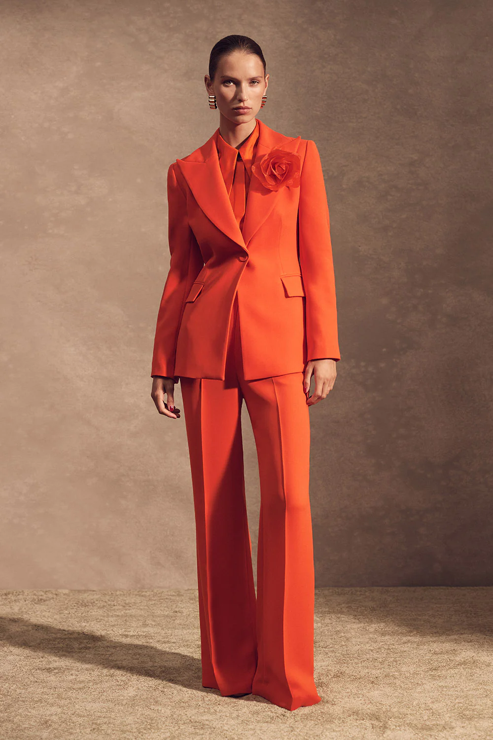TANGERINE CREPE CLASSIC FLARED PANT - Image 5