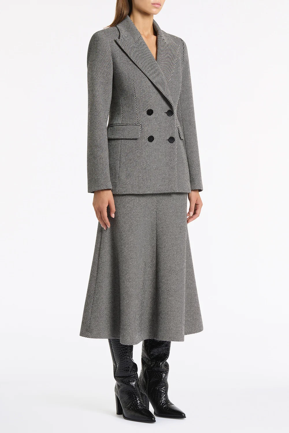 TWILL COATING DOUBLE BREASTED BLAZER - Image 2