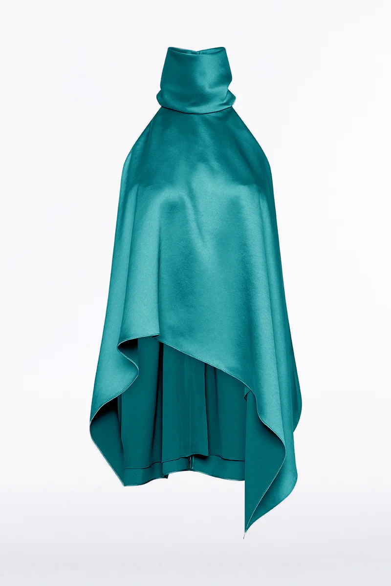 VIRIDIAN LUSTRE SATIN HALTER NECK TOP - Image 5